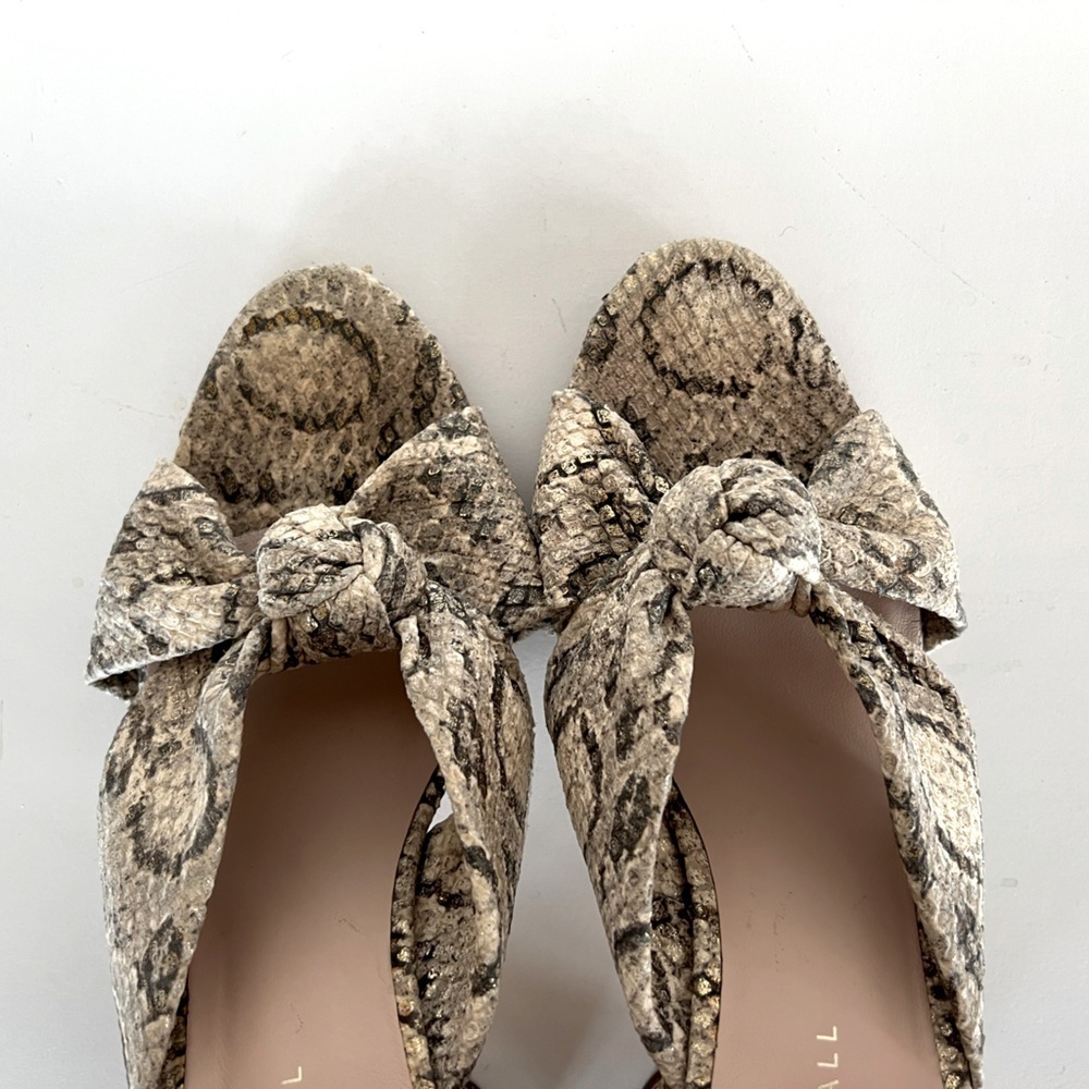 Loeffler Randall Coco High Heel Knot Snakeskin Slide, size 9.5 - Picture 8 of 13